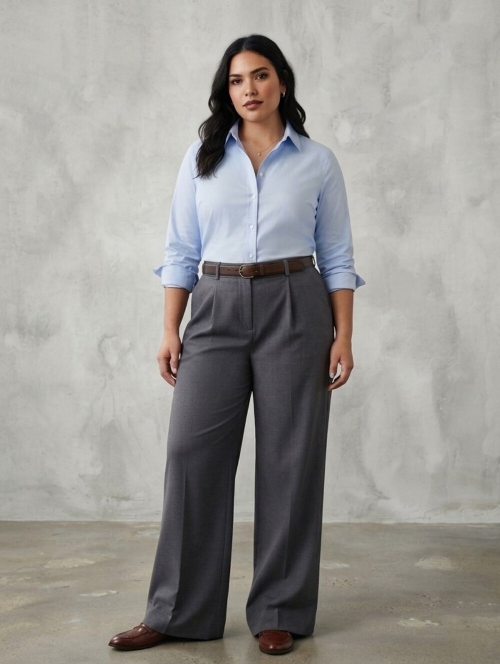American Eagle Curvy High-Rise Ultra Wide-Leg Trousers - Grey, Size 14R